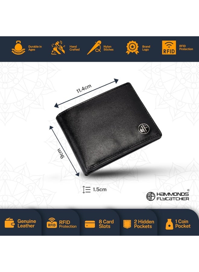  هاموندز فلاي كاتشر هدية مميزة للرجال - محفظة جلدية رجالية مع سلسلة مفاتيح - محفظة رجالية بثمانية فتحات للبطاقات - أفكار هدايا مميزة وفريدة لأعياد الميلاد والمناسبات الخاصة للزوج أو الحبيب - Image 3